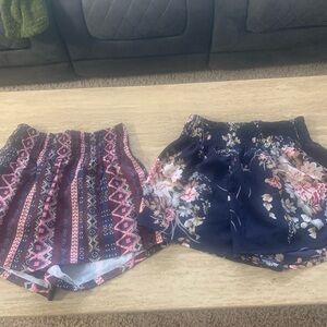 SHEIN High Waist Floral and Geometric Shorts Set